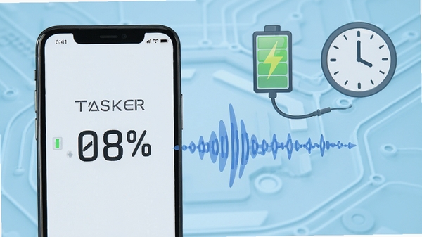 Tasker�����ʾ������������������ʾ��ͼ���ֻ���Ļ��ʾ�����ٷֱ����֣��Ա����������ζ�����ģ��������������������Ϊǳ��ɫ�Ƽ�������Ե��ͼ���ʱ��Ԫ�أ�ǿ��ʱ���������Ϣ����������ֱ�ۡ�