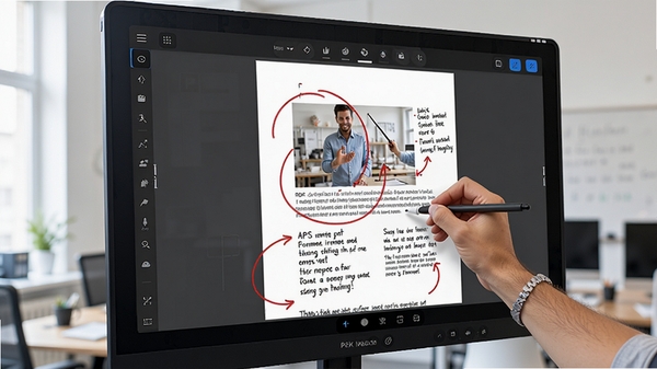 ���Ӻڰ������ʾ������עһ��PDF�ĵ��������к�ɫ��Ȧ�㹴�������ֱ�ע���ĵ�ҳ����������������϶�����������