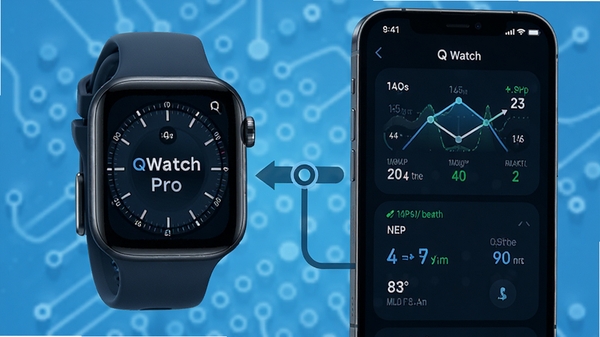 QWatch Pro����չʾͼ�������ֱ����ֻ����ӣ����������Ǳ��̣��ִ��Ƽ��У���ɫ��