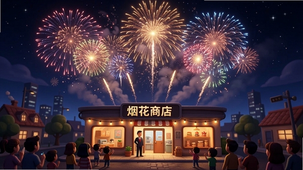 �̻��̵�ģ������Ϸ���ڴ����̻���ȼ�ų�����ҹ���貣���ҵ��̵ƻ�ͨ��