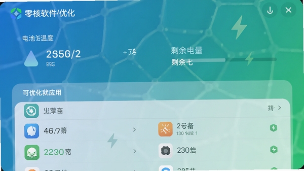 ���������ʡ���Ż����棬��ʾ��ǰ����¶ȡ�ʣ������Լ����Ż��ĺĵ�Ӧ���б�����������ɫ����ɫ����Ľ���������