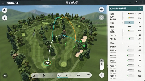 VOOGOLF�߶������������������ͼ��չʾ����3D�򳡵�ͼ�����켣�������
