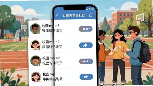 U��У԰�����������棬�ֻ���ĻչʾУ԰���������б����д�ѧ��ͷ��ͻ�����ť�������Ǵ�ѧУ԰�Ĳٳ���ѧ�������쳡����ɫ�����ã����������罻��Χ��