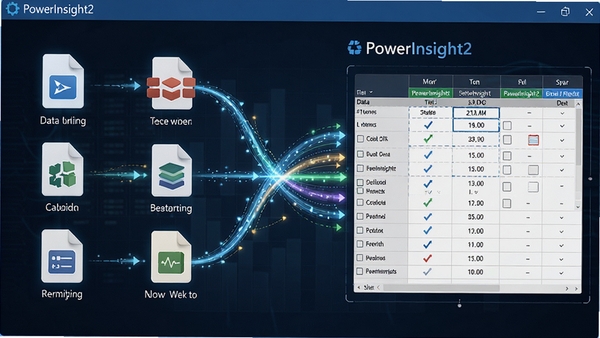 PowerInsight2��������չʾ��Դ�����ںϹ��̣�����ǲ�ͬ��ʽ�������ļ�ͼ�꣬�Ҳ�����ϴ�����������м��������Ĺ������ӣ����ָ�Ч����������