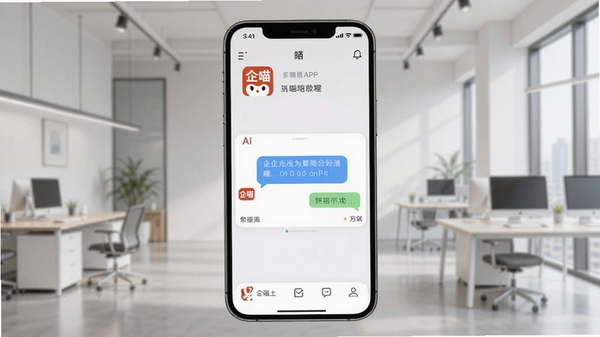 һ��չʾ����APP�����������е��ֻ���ͼ������ɾ����жԻ�ʽAI�������ڣ�����Ϊ�ִ���Լ�İ칫��������������������ͻ���������ơ���������Logo��