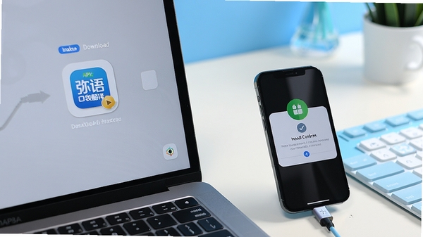 �ֻ����ӵ���ͨ��USB����APK�ļ��Ļ��棬������Ļ��ʾ������ɵ�����ڴ����밲װ��ͼ�꣬�Ա����ֻ������İ�װȷ�Ͻ��棬����Ϊ���Ĺ���̨��ɫ������������չ�ְ�װ���̵ı���밲ȫ��