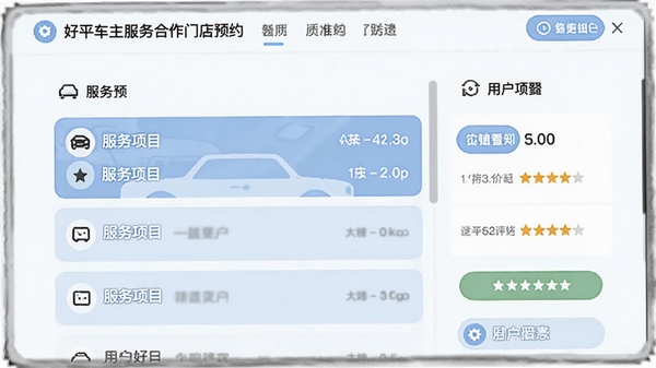 ��ƽ������������ŵ�ԤԼ���棬չʾ������Ŀ�б����۸���û������Ǽ��������Ѻ��ײ���
