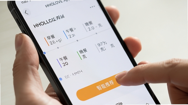 HHOLOVE App������ҳ����д����Ļ��ʾ�Զ���ιʳ�ƻ���ʱ���ᣬ������͡���͡����͵Ŀ����趨��������һֻ�����ڻ����ֻ���Ļ����һֻ��ָ����Ļ�ϸ����ġ������Ƽ�����ť��