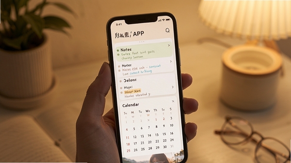 ����APP����չʾ���������ֻ���Ļ��ʾ���ŵıʼ��б���������ͼ������Ϊ��͵�ůɫ����ͻ��˽����������Χ