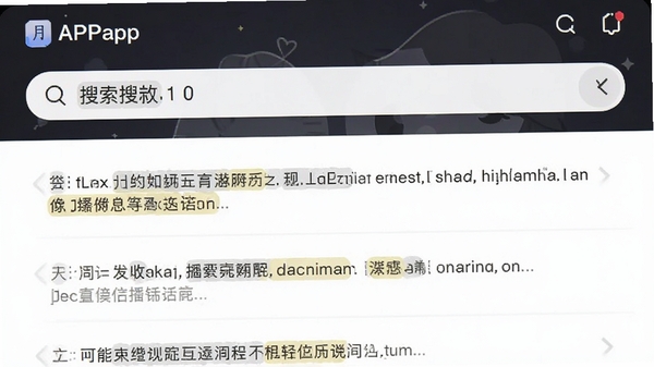 ����APP�������棬����������ؼ��ʺ��·�չʾ����ƥ�����ıʼ��б�������ɾ�����
