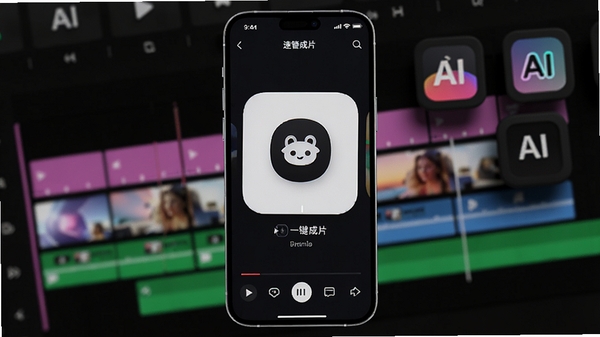 �ٴ���APP����չʾ���ֻ�������������չʾһ����Ƭ���ܣ�������ɫ�����޵���Ƶ�༭�����AI��Чͼ�꣬�������ִ���Լ��������Ⱦ