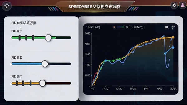 SpeedyBee���ӻ����ν��棬��ʾPID���ڻ��������ͼ��ɫ�����ޣ��Ƽ���UI���