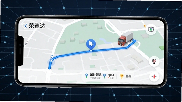 ���ٴ�APPʵʱ�켣׷�ٹ���չʾ���ֻ���ͼ����ʾ������ʻ����ɫ·�����ƶ�ͼ�꣬��������չʾԤ�Ƶ���ʱ������̣�����Ϊ���ĿƼ�����