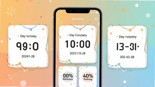 һ��չʾ����ʱDay�������ֻ�App������ĸ����ͼ��������Ƽ�࣬����Ϊ���µĽ���ɫ����Ƭʽ����������ʾ����ĳ�������յĵ���ʱ���������ڣ���������ܰ�ִ���