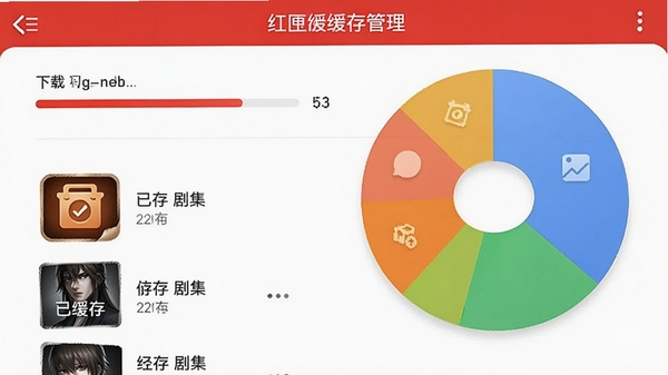 ��ϻAPP�������ҳ�棬��ʾ���ؽ������뻺��缯�б���ͼ���ʾ���ѻ��桱������Ϊ�ֻ��洢�ռ��״ͼ