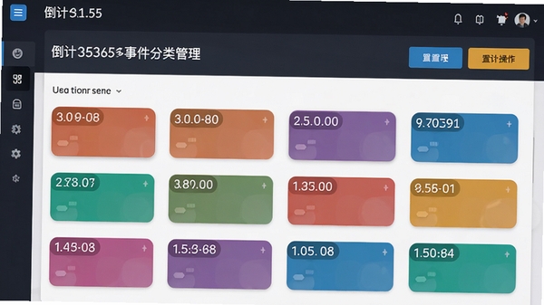 ����ʱ365���¼�����������棬չʾ��ͬ��ɫ��ǩ���ö�������ť