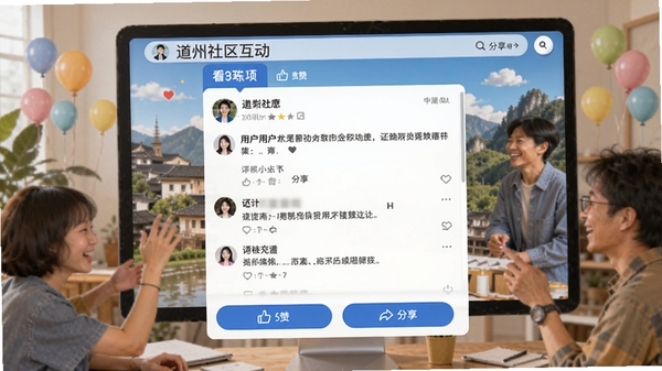 �����������������棬��ʾ�û������Ķ�̬�������б������е��޺ͷ�����ť����Χ��Ծ