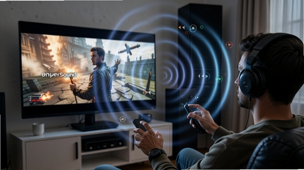 HyperSound����3D������Ч���û�����ʽ�����Ӱ����Ϸ�ĳ�������Χ������������ɢЧ��
