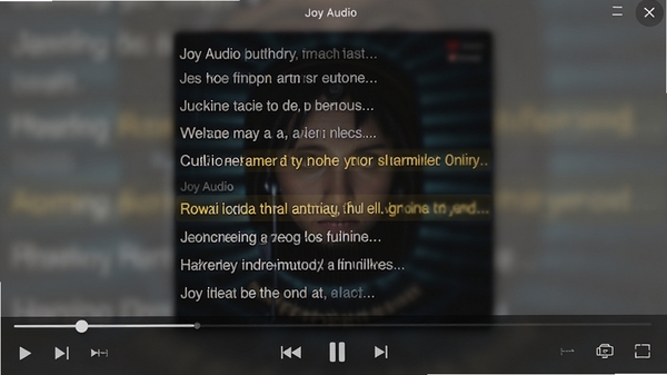 Joy Audio���Ž��棬ȫ����ʾ������ʣ����������������ǰ�����Ϊ��ɫ������Ϊģ��������ר�����棬֧���϶����ڽ��ȣ�����ײ��в��ſ��������Ӿ�������ǿ��