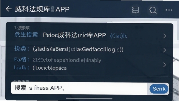 威科法规库APP界面截图,展示其清晰的法规分类和强大的搜索功能,风格专业简洁。