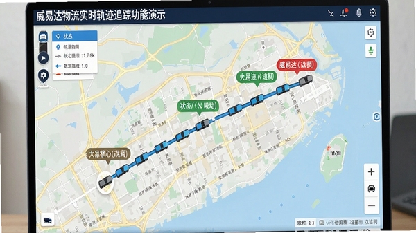 ���״�����ʵʱ�켣׷�ٹ�����ʾ����ͼ��������ʾ�����ƶ�·����״̬��ǩ