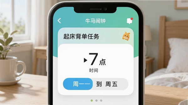 ţ������������������ҳ��չʾ���𴲱����ʡ�����ʱ���趨Ϊ����7�㣬�ظ�����ѡ����һ�����壬������ÿ�Ƭʽ���֣�ɫ������
