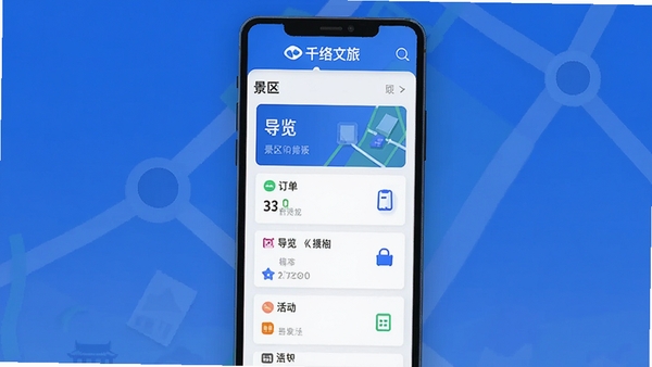 ǧ������app�����ͼ��չʾ����������̨�����ݿ��壬�ִ���Լ�����ɫ��ɫ������Ļ�Ϸ���ʾ��ǧ�����á�logo���·��б�չʾ���������������ģ�飬��ƽ����ƣ�����ϸ�ڷḻ��
