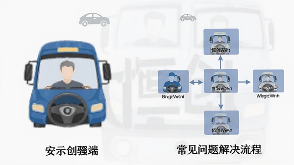 恒创司机端安装步骤示意图或常见问题解决流程图