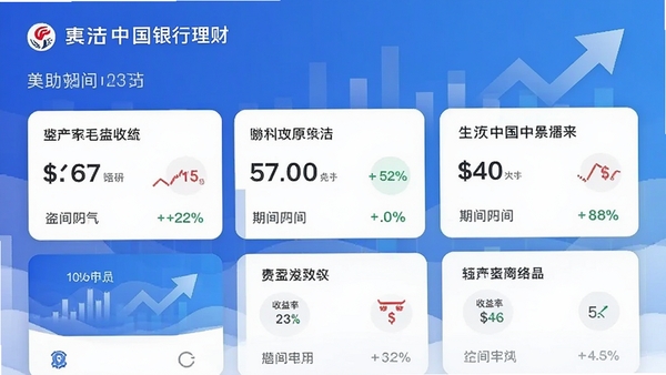Bank of China�ֻ���������Ƶ��ҳ�棬չʾ������Ʋ�Ʒ��Ƭ���������������ޣ�����Ϊ������ɫ������ͼ�������Ƽ�ͷ��
