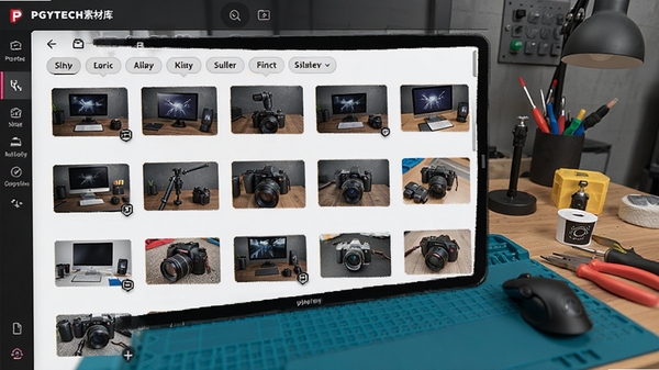PGYTECH�زĿ���棬��ʾ����ͼ������ɸѡ��ǩ������Ϊ����̨