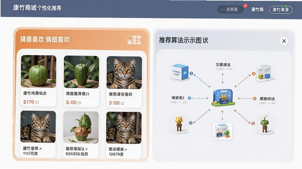 �����̳Ǹ��Ի��Ƽ�ҳ�棬չʾ����ϲ��ģ�����Ƽ��㷨ʾ��ͼ