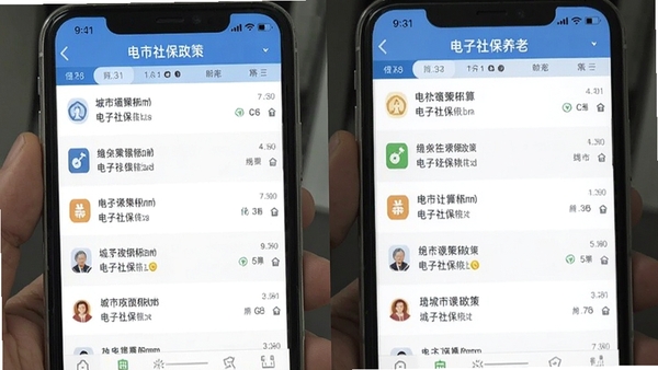 �����籣���ϼ���Ӧ����չʾ��ͬ�����籣�����б����ֻ���ͼ