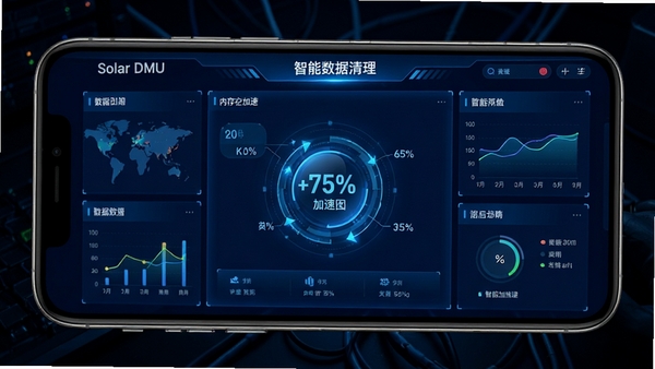 ��ͼ��ʾ�ʣ�Solar DMU������չʾ���������������Ǳ��̣���ɫ�Ƽ���UI��ƣ��ڴ���ٶ���Ч���������ֻ���Ļ��Ⱦ��רҵ����������