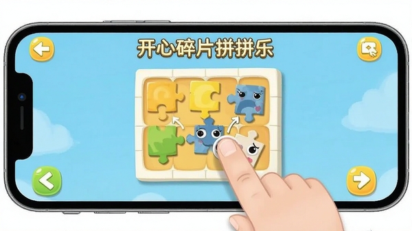 һ���ֻ��������������С�������Ƭƴƴ�֡���Ϸ�Ĳ���ʾ��ͼ����ָ�����϶������ϵ���Ƭ������������������ʾ��ѧ���
