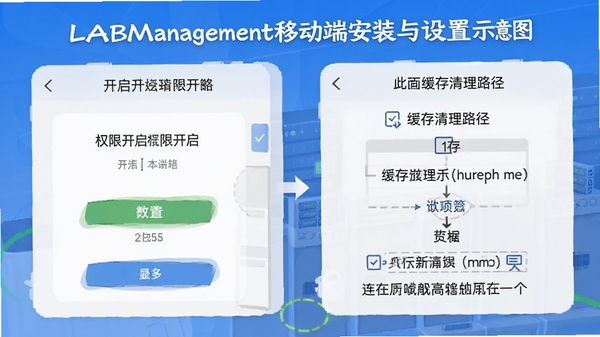 LABManagement�ƶ��˰�װ�����ò���ʾ��ͼ��չʾȨ�޿������桢��������·���ȣ���������˵��������������