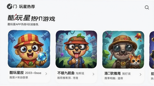 ������APP������Ϸ�Ƽ�ҳ�棬չʾ��������Ϸ����ͼ�ͼ�̵��Ƽ��UI�������ֱ��