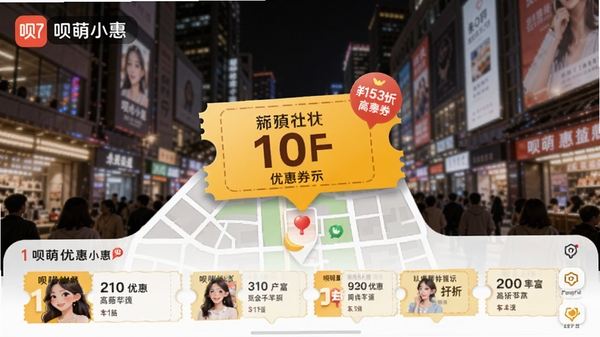����С��APP�ܱ��Ż�ҳ�棬�Ե�ͼģʽչʾ�����̼��Ż�ȯ��ҳ���������Ŵ��д���ۿ۱�ǩ�Ļ�ɫ�Ż�ȯ���ݣ�������ģ���ķ�����ҵ��ҹ�����ƹ��貣�����ͻ�����Լ۱Ⱥͷḻѡ�񣬴�������С�ݱ�־��