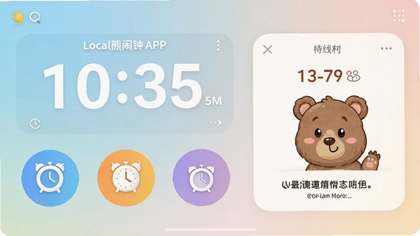 һ���ֻ�Ӧ�ý���ĸ����ͼ��չʾ����������APP�������棬����һ����Ŀ������ʱ�ӡ�������ɫԲ�����ӿ�ݰ�ť��һ���ɰ��Ŀ�ͨ����ʾ��Ϣ������UI������»��ã�����Ϊ��͵Ľ���ɫ