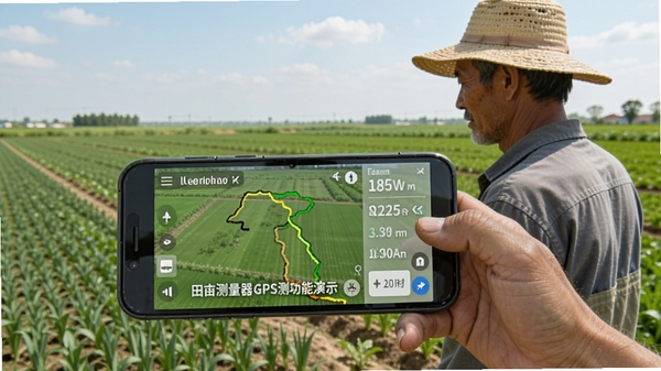 ��Ķ������GPS��Ķ������ʾ��ũ���ֳ��ֻ�����ر�Ե���ߣ���Ļ����ʾʵʱ�켣��������ݣ�����Ϊũ��