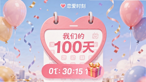 ����ʱ�������ļ��������ѽ��棬������ʾһ���޴�ķ�ɫ������������ע�����ǵ�100�족�������·��е���ʱ���ֺ������ͼ�꣬������׺����Ͳʴ������������ף��Χ��ͻ��������ʱ�̡�Ʒ�ơ�