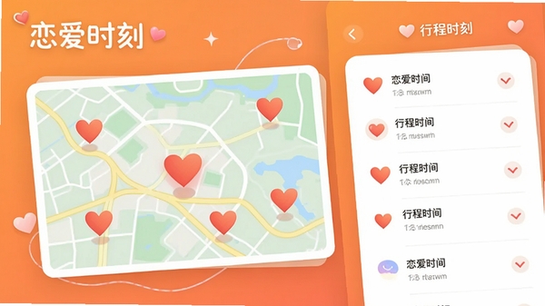 ����ʱ��������Լ��滮���棬չʾ��һ�ŵ�ͼ��Ƭ�������ע������ı�ǵ�Լ��ص㣬�Ҳ����г�ʱ���б�����������ů�ĳ�ɫ���������ִ��Ҵ�������Ԫ�أ�ͻ��������ʱ�̡��������ơ�