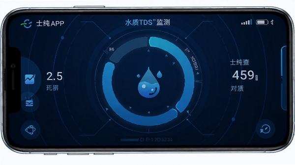 ʿ��APPˮ��TDS�����棬��������ͼ������ɫ�Ƽ����UI��ƣ��ֻ������ͼ