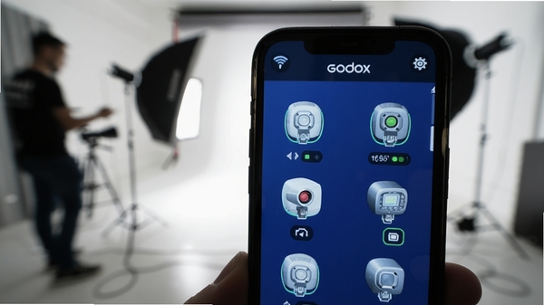 Godox CamԶ�̿��ƽ�����д��������ģ������Ӱ�ֳ���ǰ���ֻ���Ļ��ʾ����ƾ�ͼ��������״̬������ͼ��������ǿ�����߲ٿص����ɸУ��Ƽ�����ɫ������дʵ���