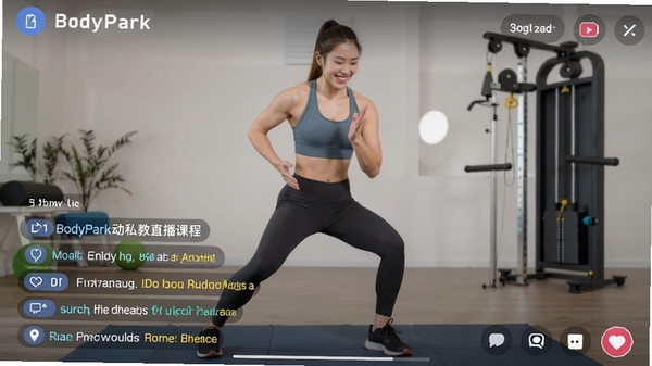 BodyPark�Ͷ�˽��ֱ���γ̽��棬��������ʾ����������Ļ�·��л�����Ļ