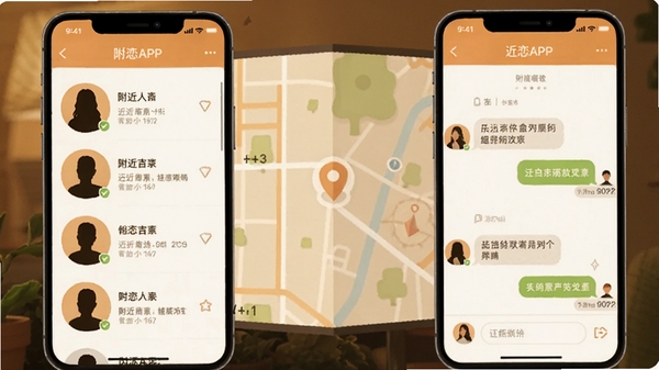 ����APP����չʾͼ��չʾ���������б������촰�ڣ����������Ȼ�������Ӱ���ͼԪ�ؽ�ϣ�ůɫ�����罻��ΧŨ��