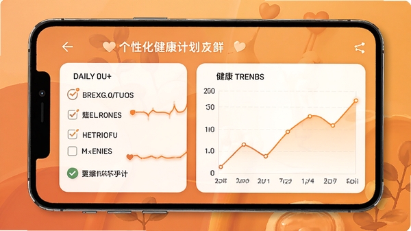 ���Խ���app�ĸ��Ի������ƻ�ҳ�棬չʾÿ�մ�������ͽ�����������ͼ������Ϊůɫ��
