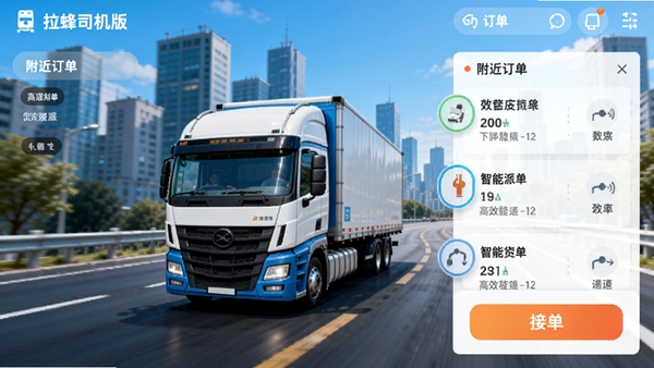 ����˾������˽ӵ������棬��ʾ���������б��ͽӵ���ť��һ��������ʻ�ڳ��е�·�ϣ���������ֱ�ۣ�ɫ��������ͻ����Ч�ӵ��������ɵ����ܡ�