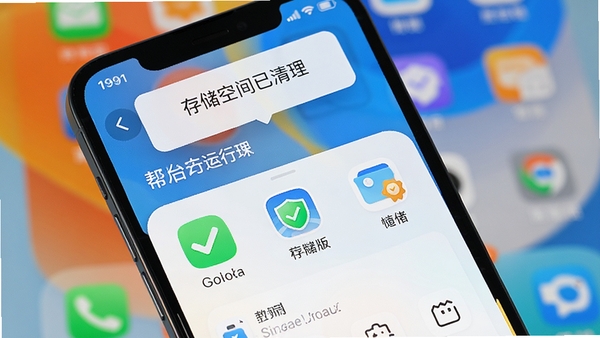 手机屏幕显示帮您教教师版的后台运行管理界面,用户正在清理缓存垃圾,屏幕上方有悬浮的