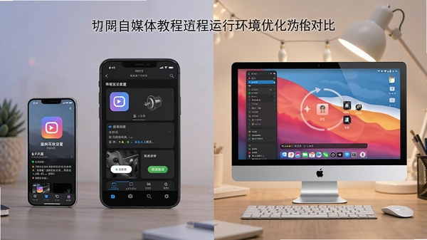 ��ý��̳�app���л����Ż�ָ��ͼ��չʾ�ڲ�ͬ�豸�ϵ�������ã��ֻ������ģ�����Ա�ʾ�⡣