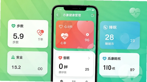�࿵��������APP������չʾ���������������ʡ�˯�ߵ����ݿ�Ƭ������Ϊ���µĽ�����ɫ������ִ����